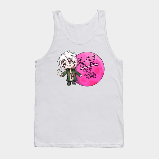 Danganronpa Nagito Call me the Ultimate Hope! Art by Kībo-Kībo Tank Top by Kibo-Kibo